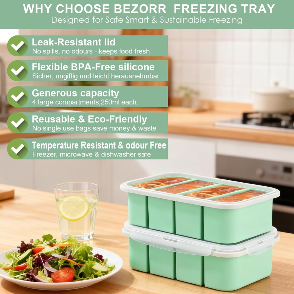 Bezorr Silicone 1 Cup Freezer Trays